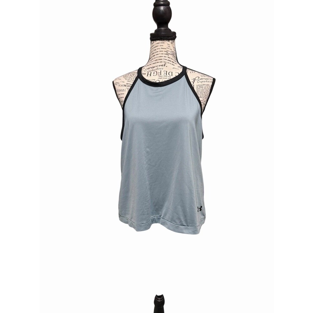 Under Armour Women's Halter Tank Top In Gunmetal with Black Trim Size Large